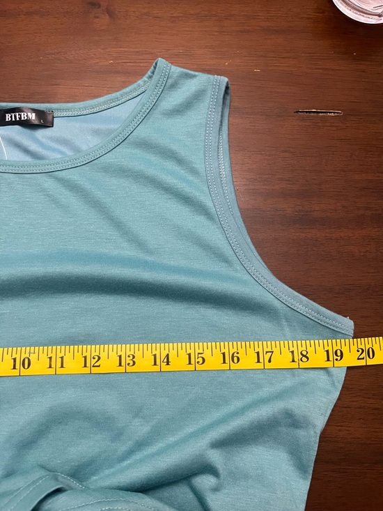 BTFBM Women's Dress Soft Stretch BodyCon w/ Ruched Side Sleeveless Large - Picture 6 of 6